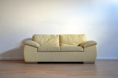 Simple Vanilla Looking Two Seater Sofa