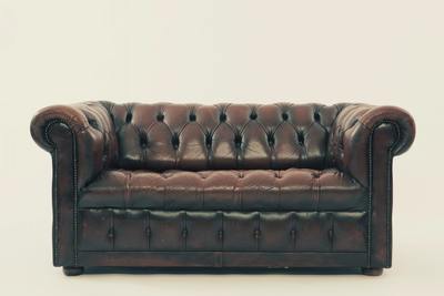 Vintage Brown Leather Sofa