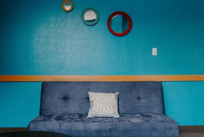 Navy Blue Sitting Room Sofa 